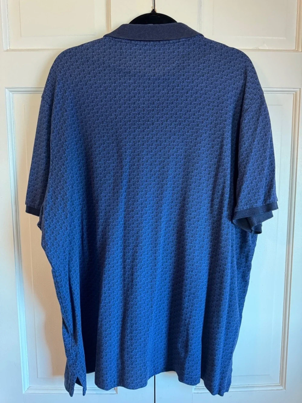 NWOT Polo by Ralph Lauren Blue Short-Sleeve Polo Print with Contrast Dark Collar